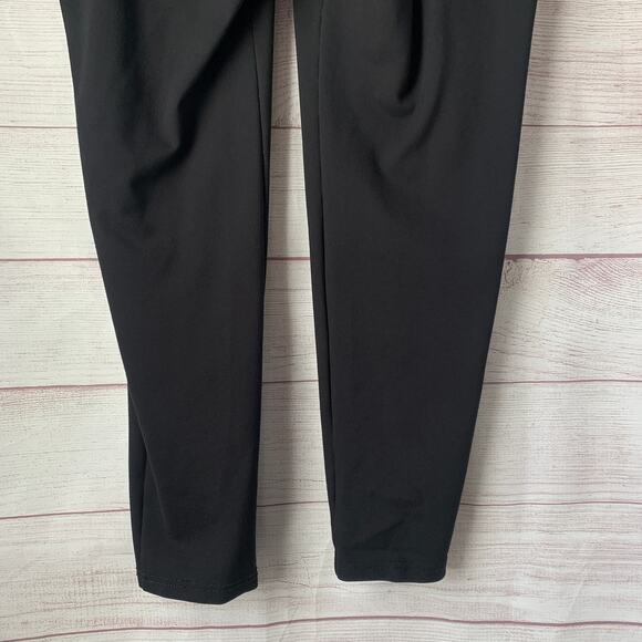 Luxe Slims Black Ankle Leggings Collant Sans Pieds Faux Pockets Size L (14-16) - Picture 6 of 14